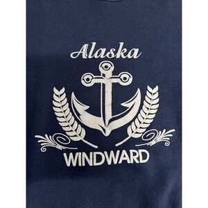 Vtg Alaska Sweatshirt Made in USA Destination Tee Nautical Anchor Souvenir Sz XL